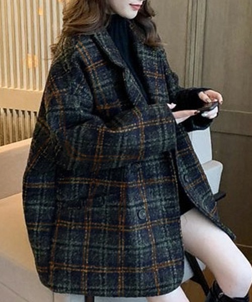 「DAY CLOSET」 チェスターコート L ブラウン レディース_画像6