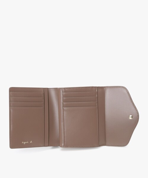 agnes b.（アニエスベー） 財布 レザー 三つ折り ウォレット ”ava