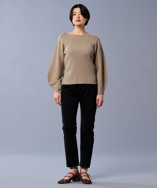 「uncrave」 長袖ニット 1 グレー レディース_画像3