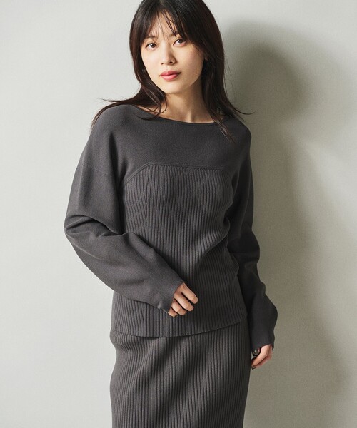 「uncrave」 長袖ニット 1 グレー レディース_画像6