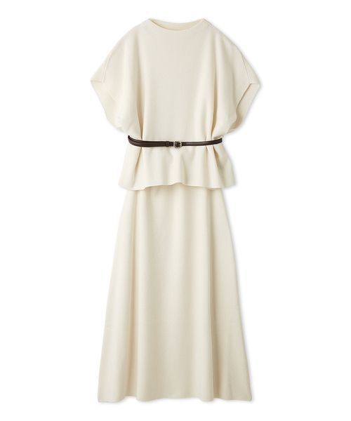 SNIDEL（スナイデル） ワンピース ベルト付きケープ風ニットアップ