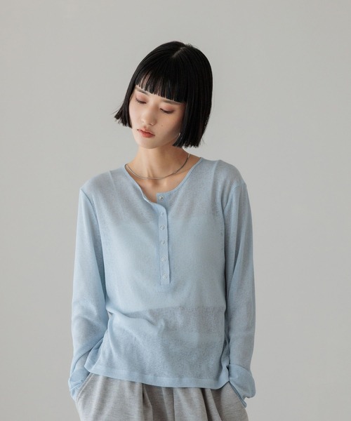3/31まで値下げHER. ドライヘンリープルオーバー LOWRYS FARM（ローリーズファーム） tシャツ USEFULヘンリープル