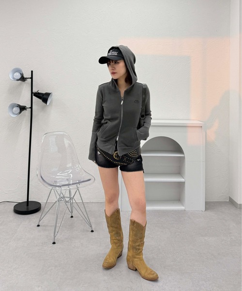 「sedacle girl」 ジップアップパーカー FREE ベージュ レディース_画像3