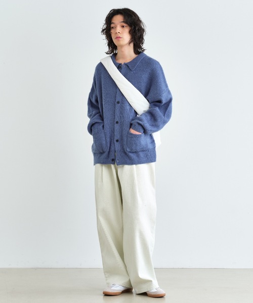 「SINSS」 ニットカーディガン SMALL ブルー メンズ_画像5