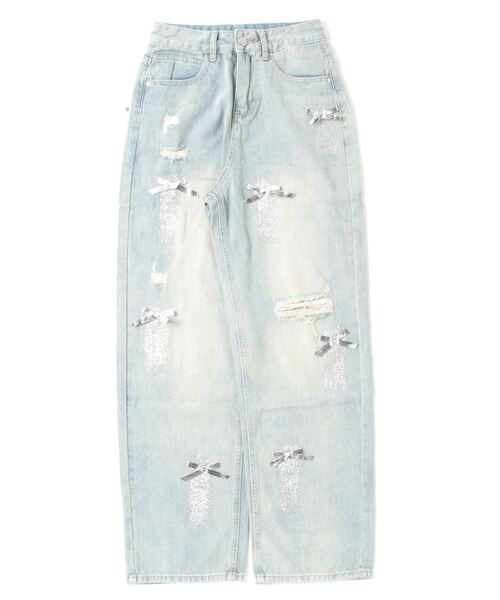 「THE YOn」 デニムパンツ S ライトブルー レディース_画像2