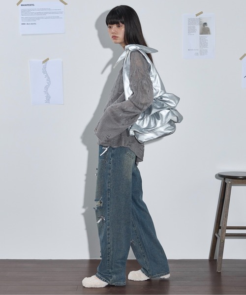 「THE YOn」 デニムパンツ S ライトブルー レディース_画像7