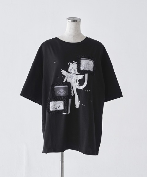 Re：CRYPT（リクリプト） tシャツ 半袖 レースウィンドウプリントT