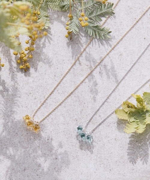 ネックレス 「HARIO Lampwork Factory」ネックレス ひとふさのミモザ レディースの画像