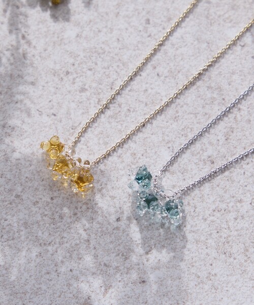 ネックレス 「HARIO Lampwork Factory」ネックレス ひとふさのミモザ レディースの画像