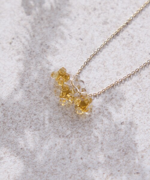 ネックレス 「HARIO Lampwork Factory」ネックレス ひとふさのミモザ レディースの画像