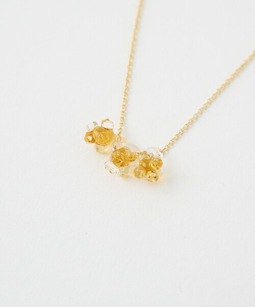ネックレス 「HARIO Lampwork Factory」ネックレス ひとふさのミモザ レディースの画像