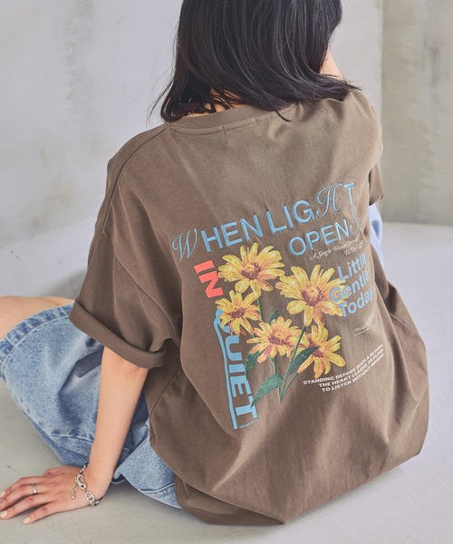 tシャツ 「UNISEX」マーガレットT　バックプリント / 刺繍 レディース メンズの画像