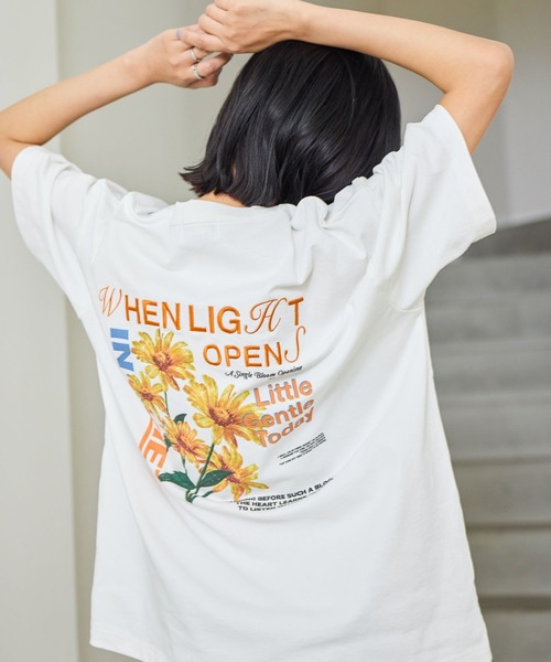 tシャツ 「UNISEX」マーガレットT　バックプリント / 刺繍 レディース メンズの画像