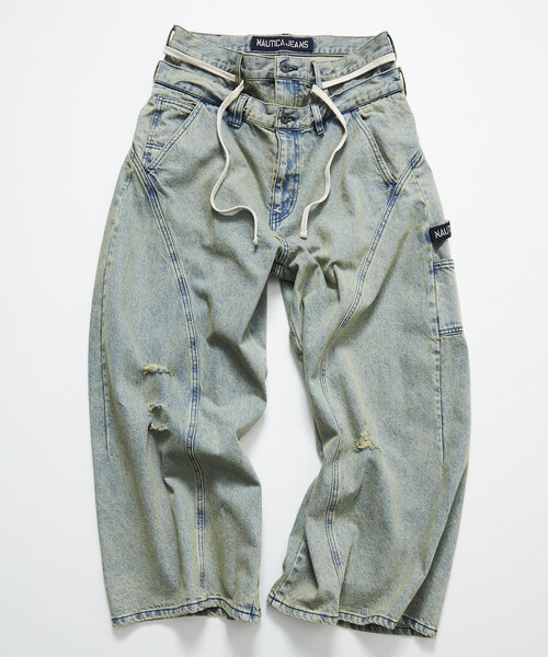NAUTICA（ノーティカ） デニムパンツ MEDIUM ブルー メンズ : ZOZOTOWN