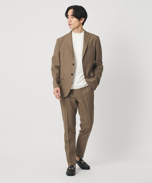 ARROWS UNITED BEAUTY＆YOUTH テーラードジャケット　茶 leather cow arrows United ジャケット 東レ テーラードジャケット ジャケット・アウター