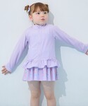 水着 「UVカット」フリルラッシュガード キッ...の詳細画像3