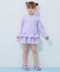 水着 「UVカット」フリルラッシュガード キッ...の詳細画像4