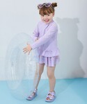 水着 「UVカット」フリルラッシュガード キッ...の詳細画像5