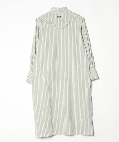 「MILK」 シャツワンピース ONE SIZE グリーン レディース_画像2