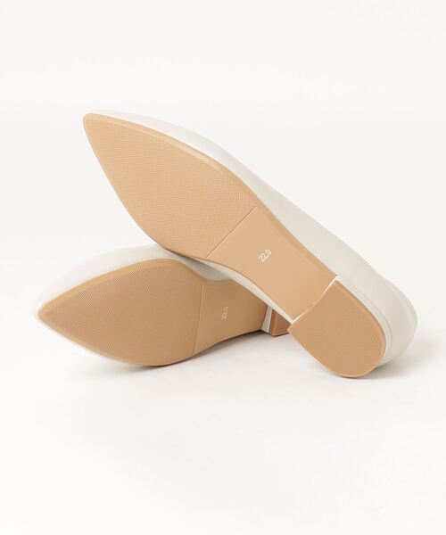 「green label relaxing」 フラットパンプス 24.5cm シルバー レディース_画像2