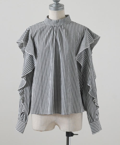 「Cheek」 長袖ブラウス MEDIUM イエロー レディース_画像6