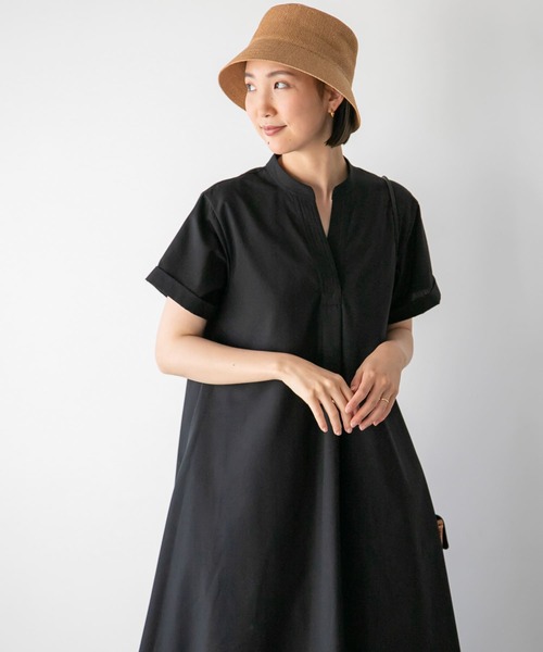 「URBAN RESEARCH Sonny Label」 半袖ワンピース FREE ブラック レディース_画像9