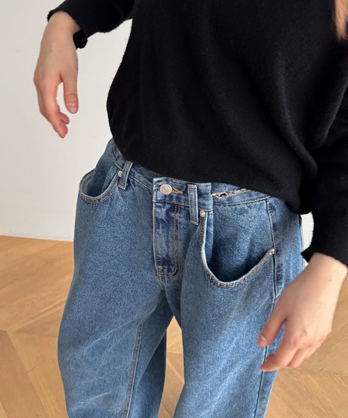 「CANAL JEAN」 「diggity」ジーンズズボン下 MEDIUM ともし火青味 レディース