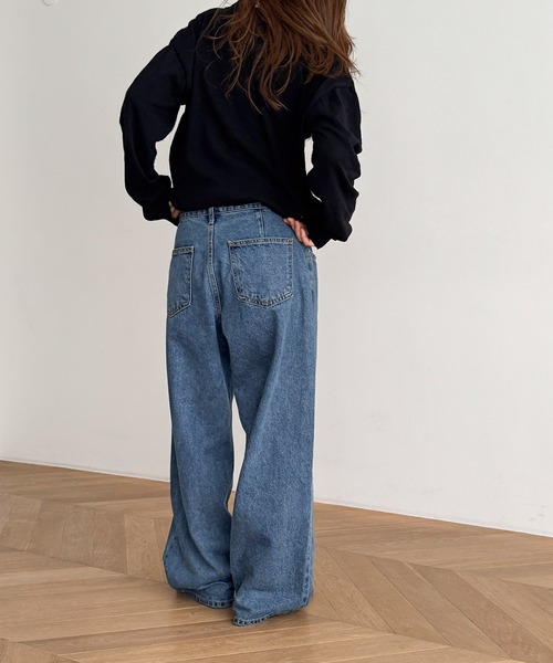 「CANAL JEAN」 「diggity」ジーンズズボン下 MEDIUM ともし火青味 レディース