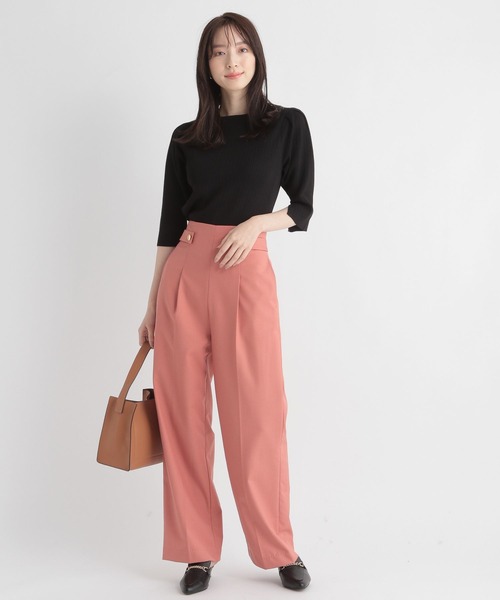 「Andemiu」 パンツ MEDIUM ネイビー レディース_画像4