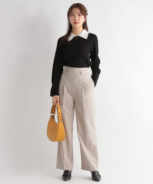 「Andemiu」 パンツ MEDIUM ネイビー レディース_画像8