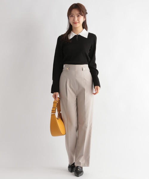「Andemiu」 パンツ MEDIUM ネイビー レディース_画像9