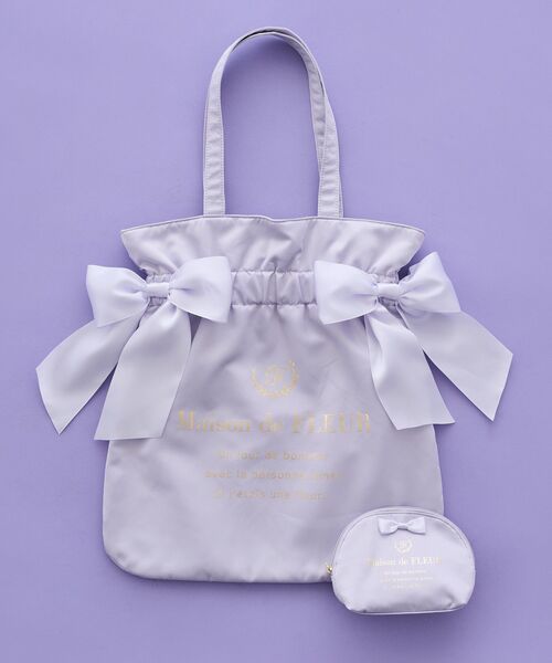 最終値下げ メゾンドフルール×こぎみゅん ダブルリボントート ポーチ