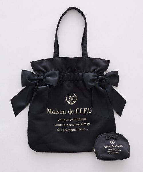 Maison de FLEUR（メゾンドフルール） トートバッグ ダブルリボン