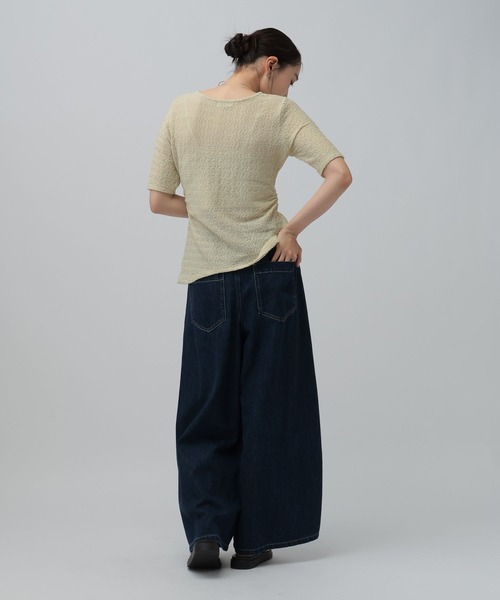 LEPSIM（レプシィム） tシャツ 半袖 タックフリルカーデプルオーバー