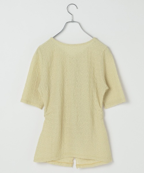 LEPSIM（レプシィム） tシャツ 半袖 タックフリルカーデプルオーバー