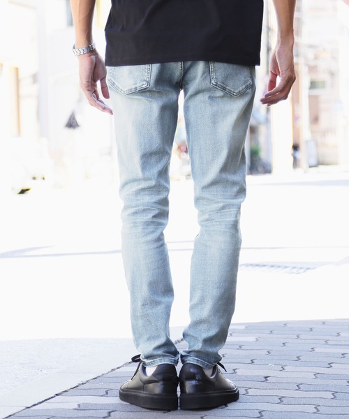 「roshell」 デニムパンツ SMALL グレー メンズ_画像2
