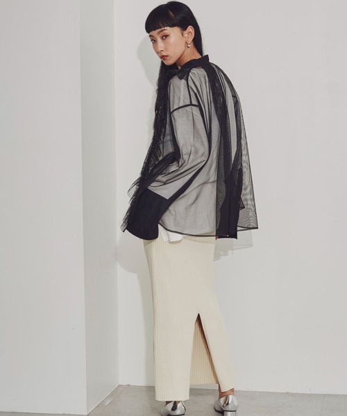 「CREOLME」 長袖ブラウス ONE SIZE ブラウン レディース_画像4