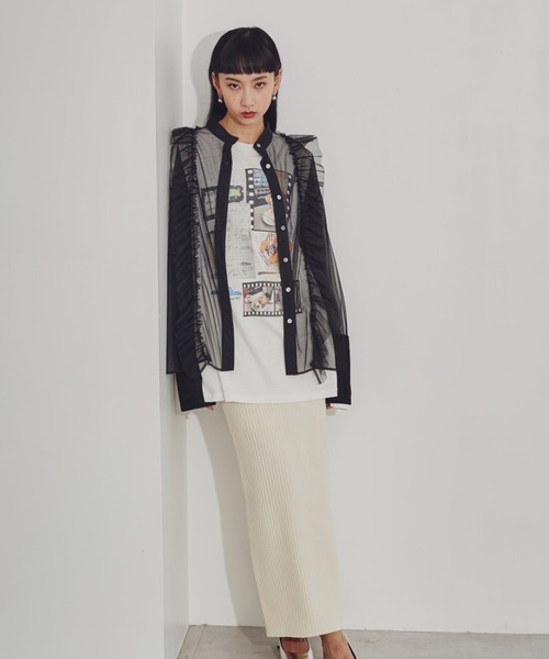 「CREOLME」 長袖ブラウス ONE SIZE ブラウン レディース_画像5