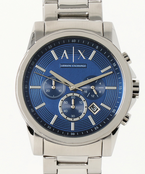 時計 ARMANI EXCHANGE Armani Exchange Chronograph Grey Stainless Steel Watch