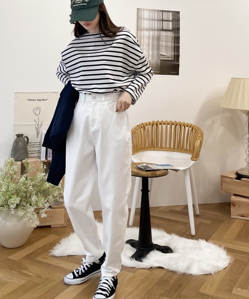 ジーンズ デニム デニムパンツ ゆるっと穿くルーズバルーンのテーパードパンツ レディース | classicalelf | 13