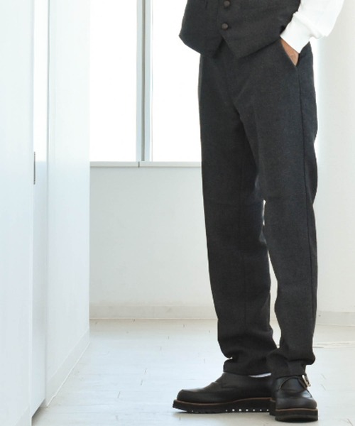 Anytime Songs（エニータイムソングス） パンツ ツイードテーパード