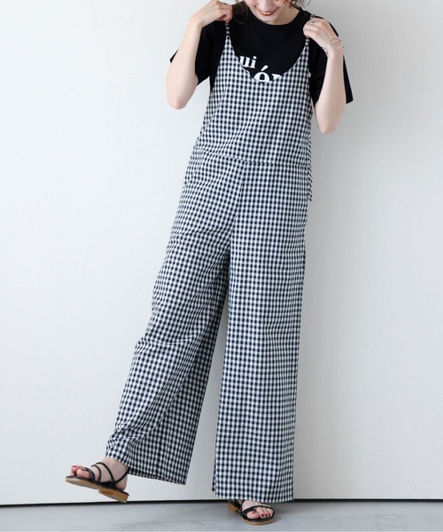 La-gemme（ラジェム） サロペット オーバーオール バックフリル