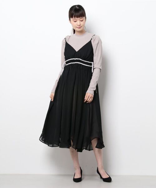 けたサイズ ワンピース シフォンキャミワンピセット ZOZOTOWN PayPayモール店 - 通販 - PayPayモール リブワンピ