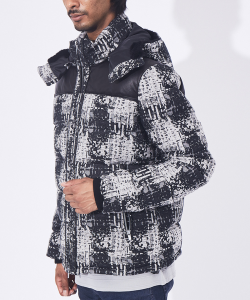 5351 POUR LES HOMMES ダウンジャケット ダウン デジタルチェック