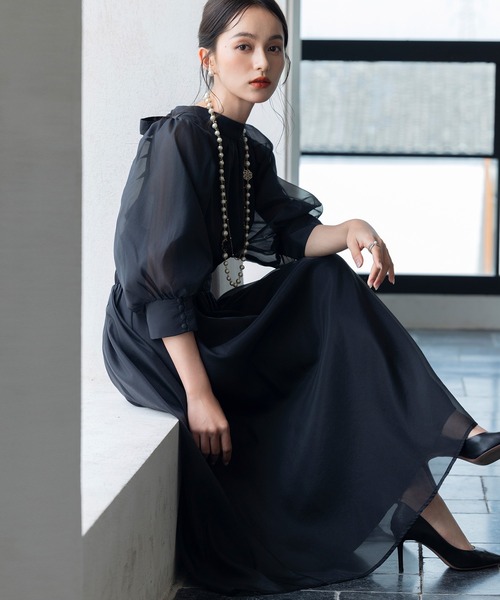 DRESS+（ドレスプラス） ワンピース ワンピース オーガンジー 結婚式