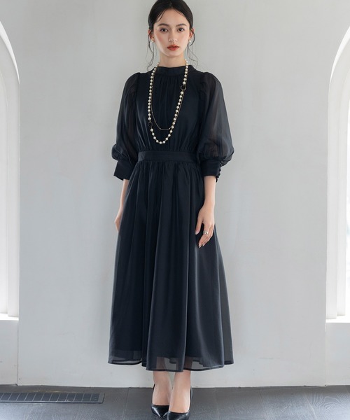 DRESS+（ドレスプラス） ワンピース ワンピース オーガンジー 結婚式