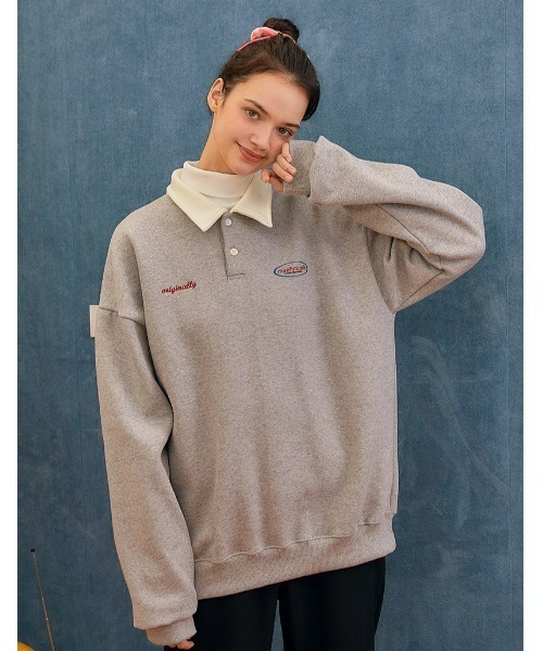 トレーナー スウェット A'GEM/9 × .kom「muah muah/ムーアムーア」COMBI STITCH LOGO NAPPING MTM/コ トレーナー スウェット A'GEM/9 × .kom「muah muah/ムーアムーア