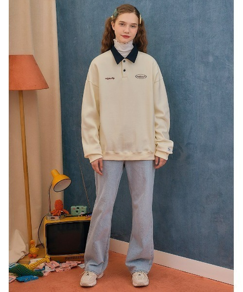 トレーナー スウェット A'GEM/9 × .kom「muah muah/ムーアムーア」COMBI STITCH LOGO NAPPING MTM/コ トレーナー スウェット A'GEM/9 × .kom「muah muah/ムーアムーア