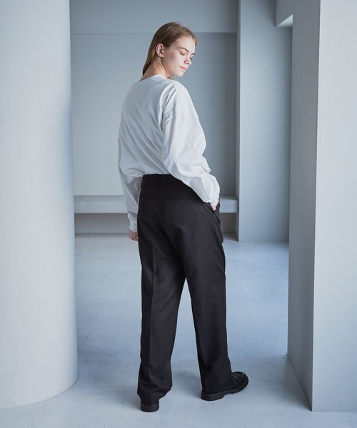 SERACE スラックス 「SERACE」Wide silhouette straight slacks