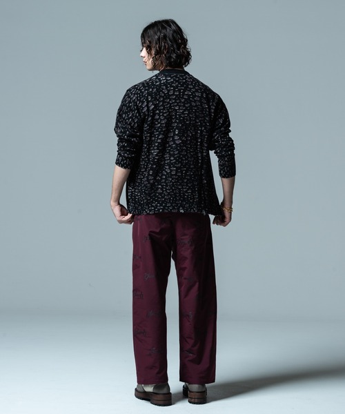 【美品】 glamb ストライプ マルコクロップドパンツ サルエル スラックス Cropped Sarrouel Cargo Pants / クロップドサルエルカーゴ